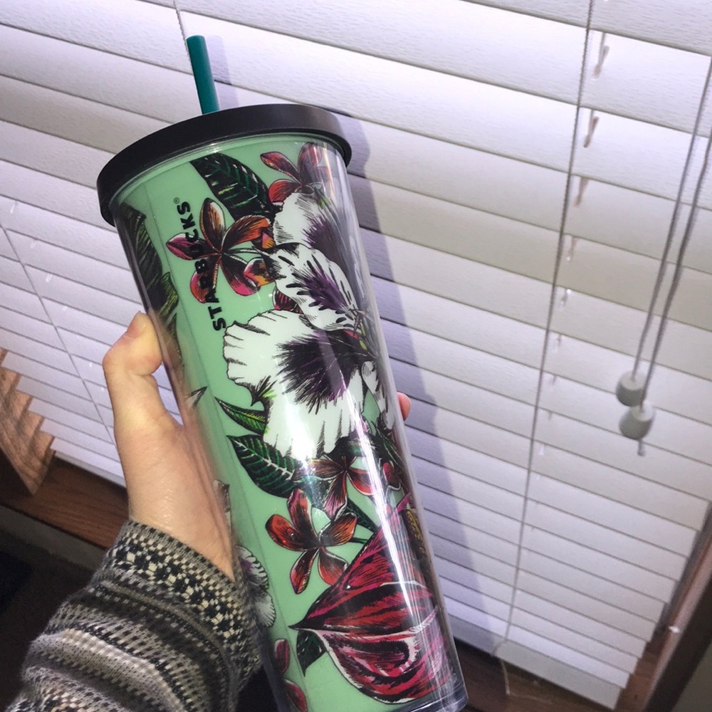 STARBUCKS tropical floral cup